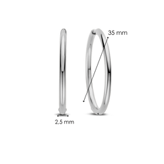 Argolas Oversized Ti Sento - Milano Prata 925