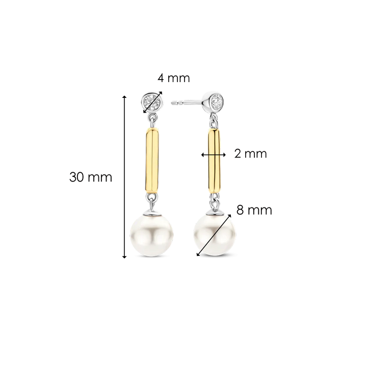 Brincos Drops with Pearl