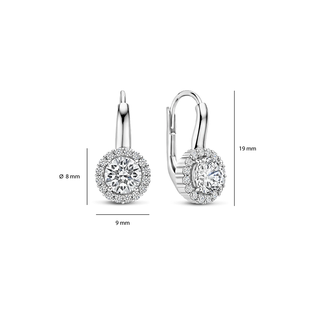 Brincos Argolas Classic Zirconia