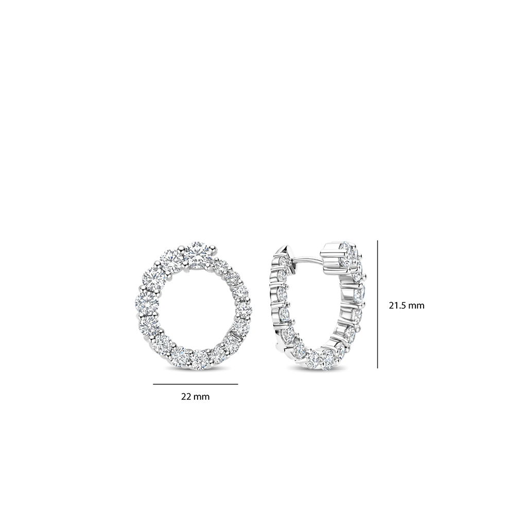 Brincos Twisted Zirconia