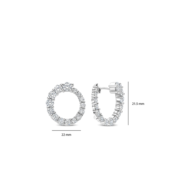 Brincos Twisted Zirconia