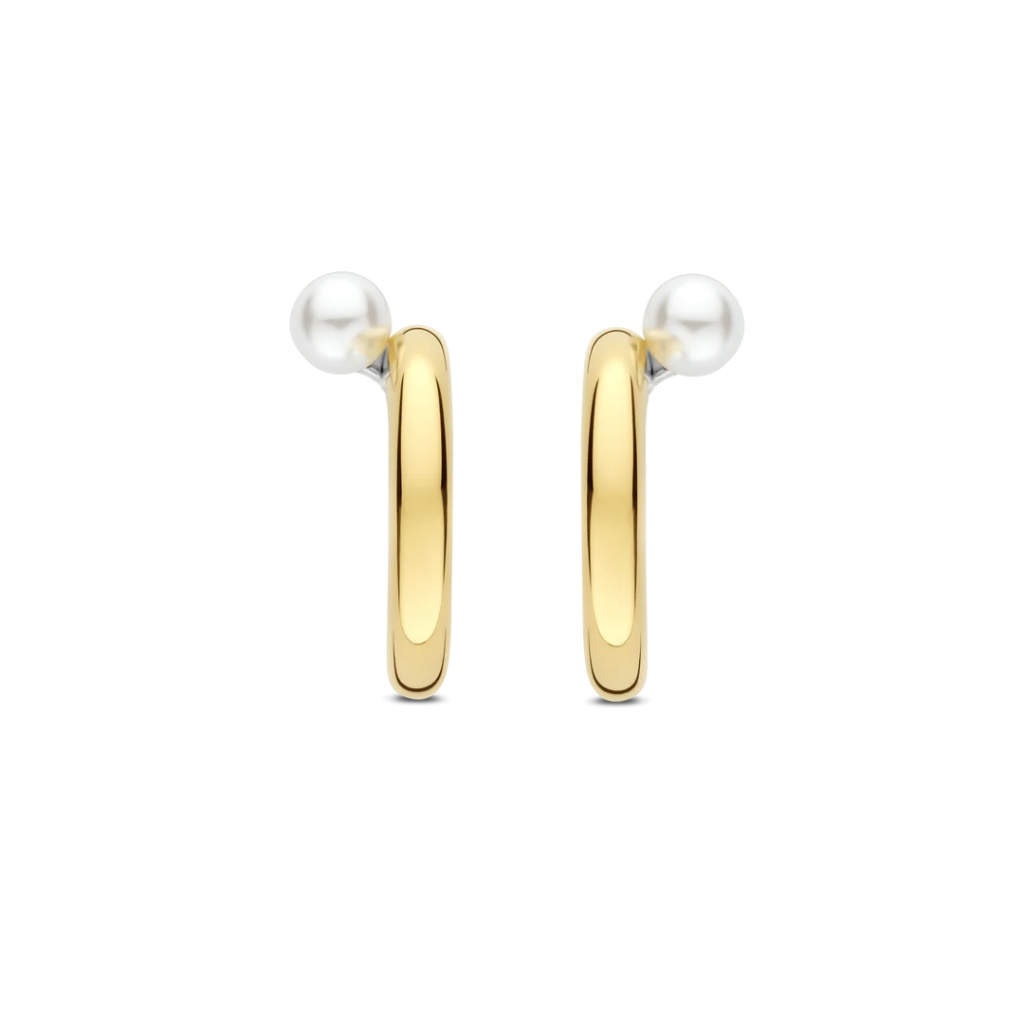 Argolas Meia-Lua Pearl Gold