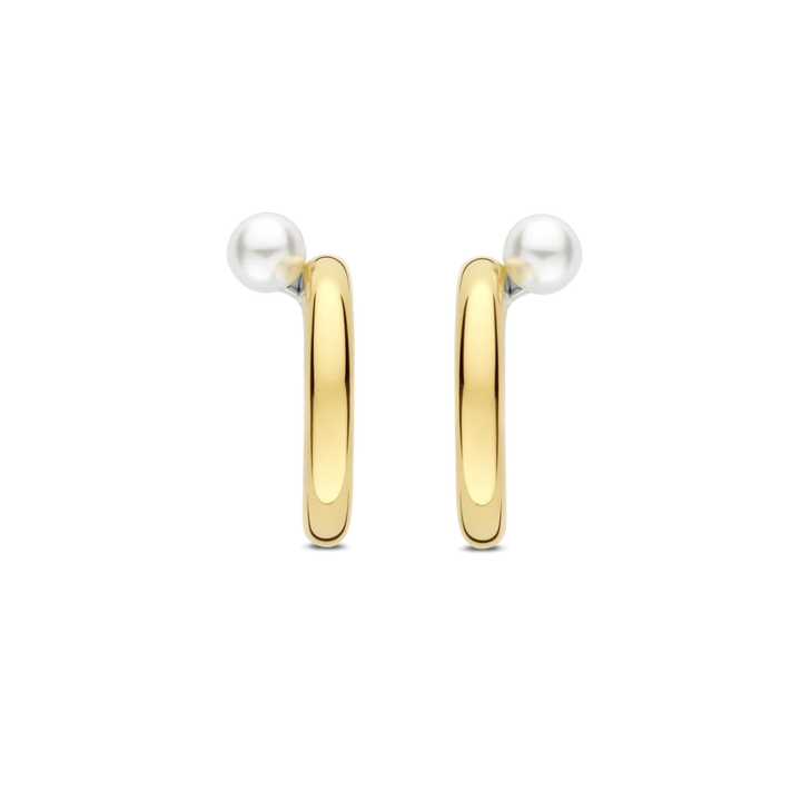 Argolas Meia-Lua Pearl Gold
