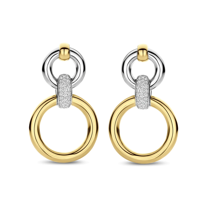 Brincos Abertos Modern Pavé Circle
