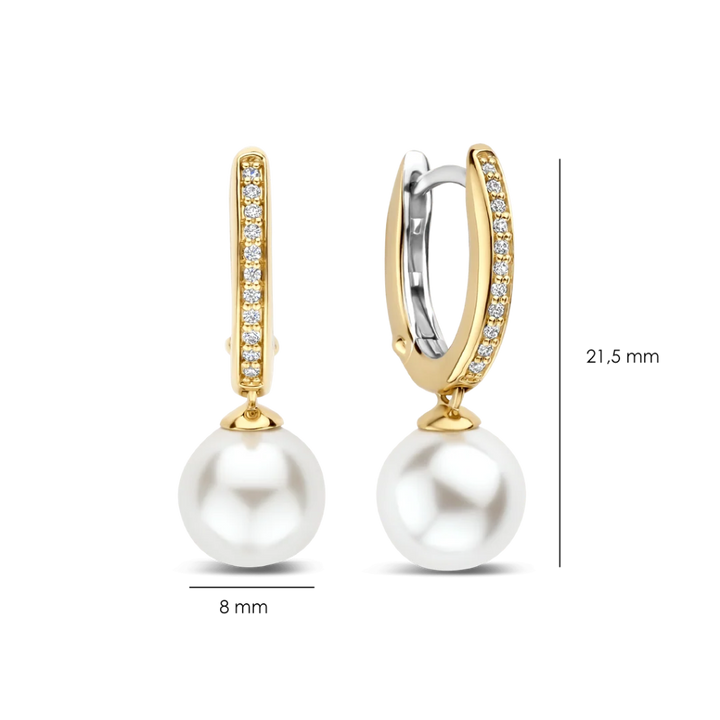 Argolas Zirconia Gold Vermeil