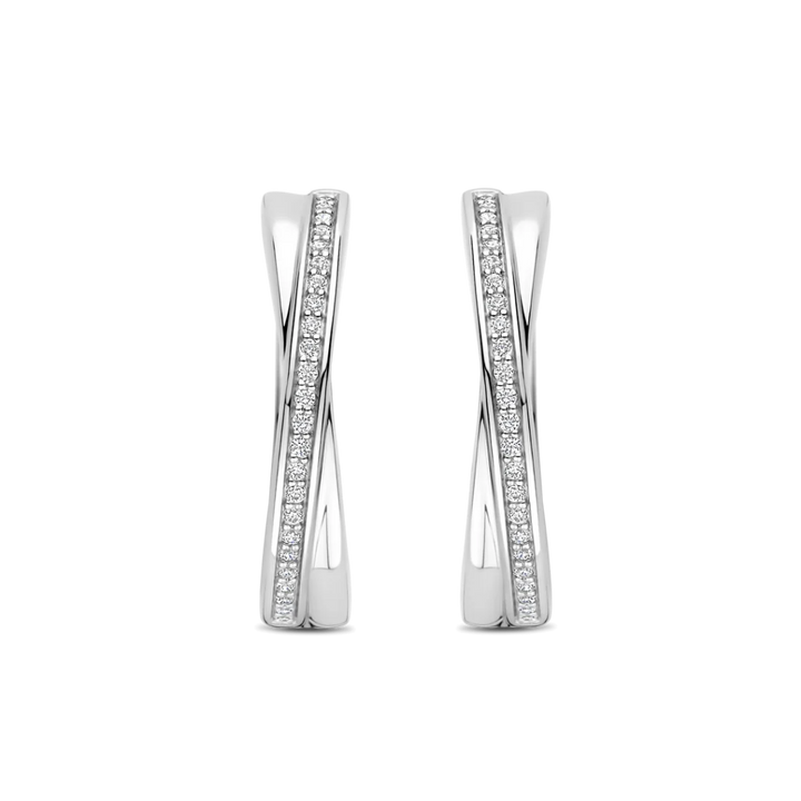 Argolas Crossover Zirconia Silver