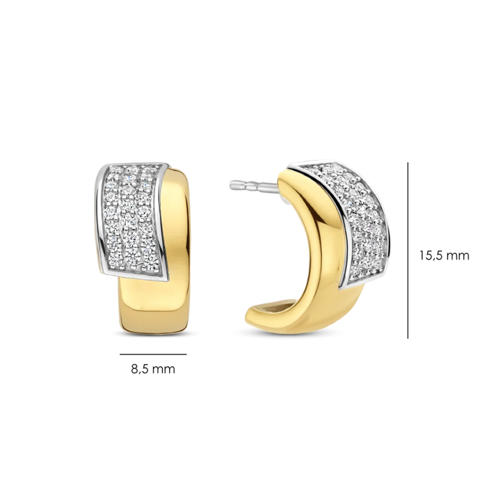 Brincos Contrast Twisted Zirconia