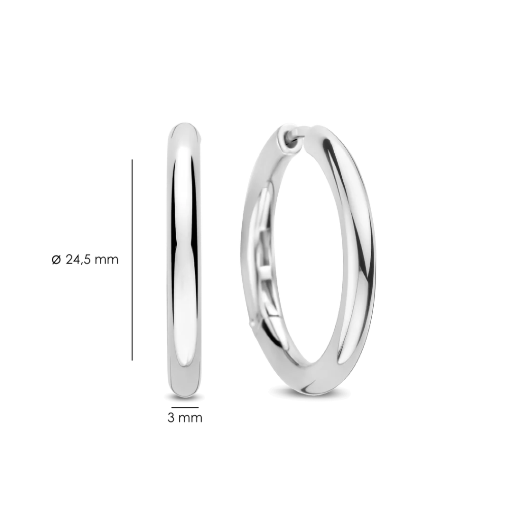 Argolas Classic Oversized Silver 25mm
