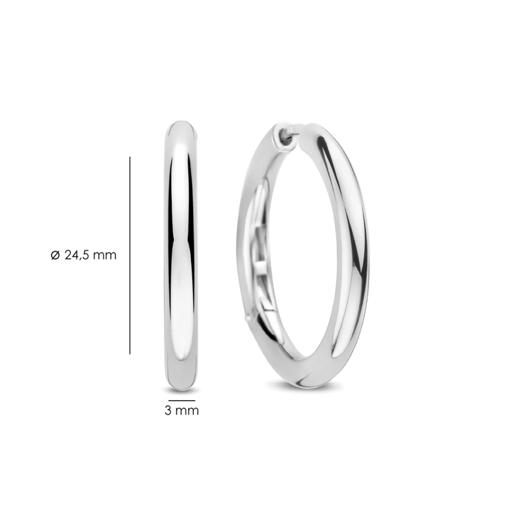 Argolas Classic Oversized Silver 25mm