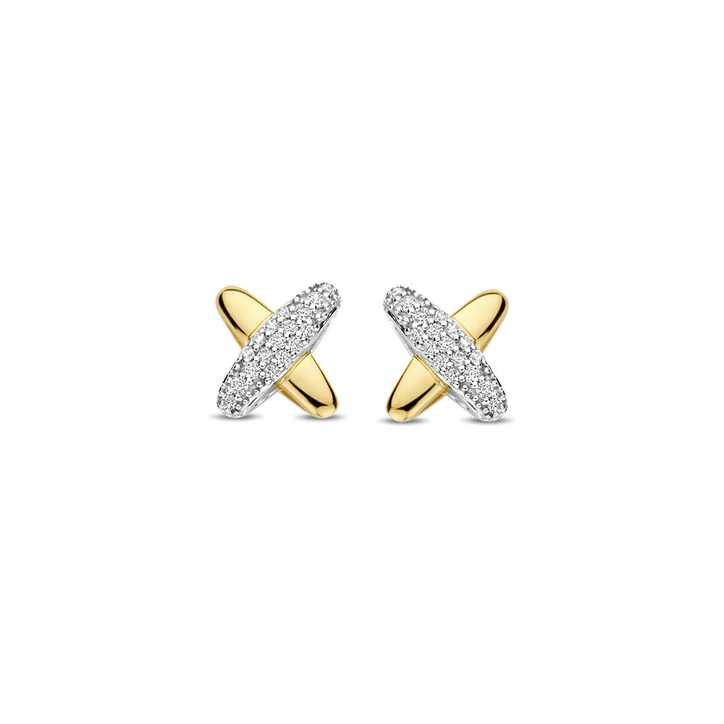Brincos Zirconia Cross