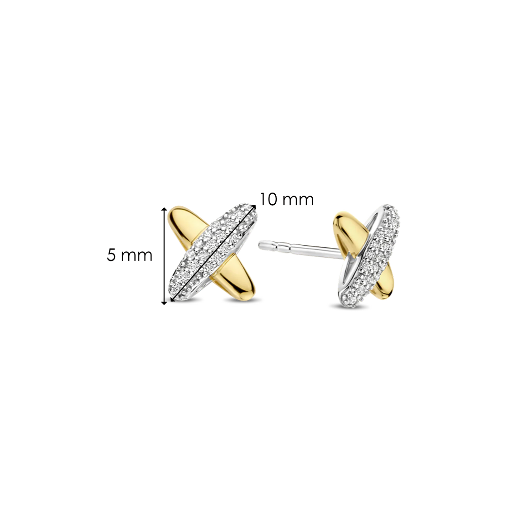 Brincos Zirconia Cross
