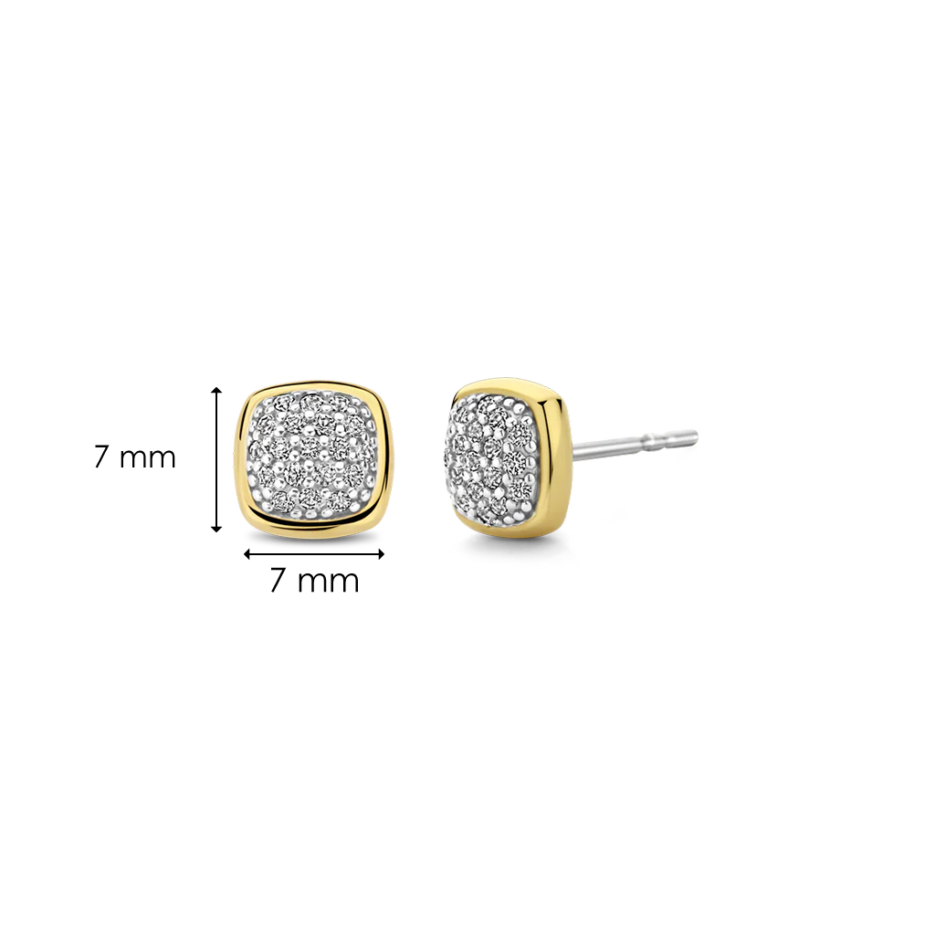 Brincos Zirconia Cushion