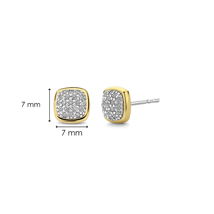 Brincos Zirconia Cushion