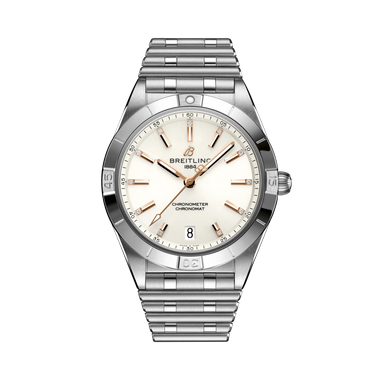 Relógio Breitling Chronomat Automatic 36mm prateado com mostrador branco