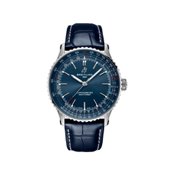 relógio navitimer automatic pulseira e mostrador azul