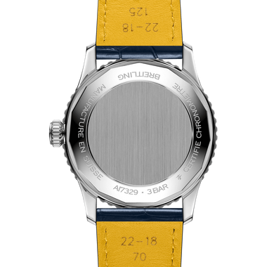 tampa relógio navitimer automatic pulseira e mostrador azul