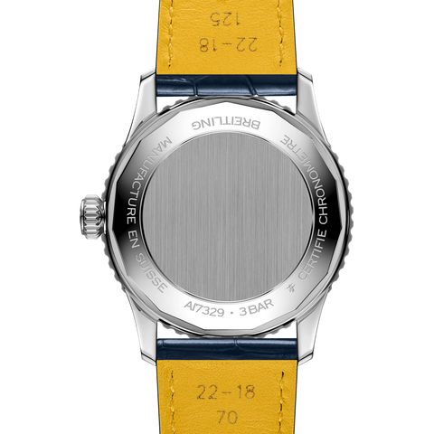 tampa relógio navitimer automatic pulseira e mostrador azul