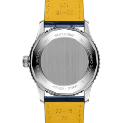 tampa relógio navitimer automatic pulseira e mostrador azul