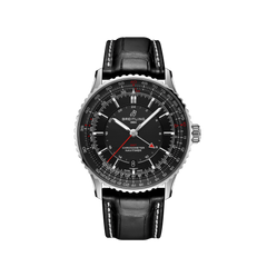 relógio navitimer automatic pulseira e mostrador preto