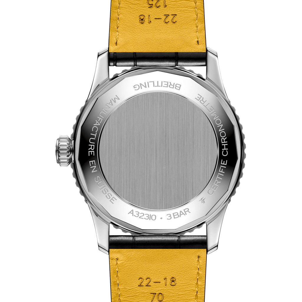 tampa relógio navitimer automatic pulseira e mostrador preto