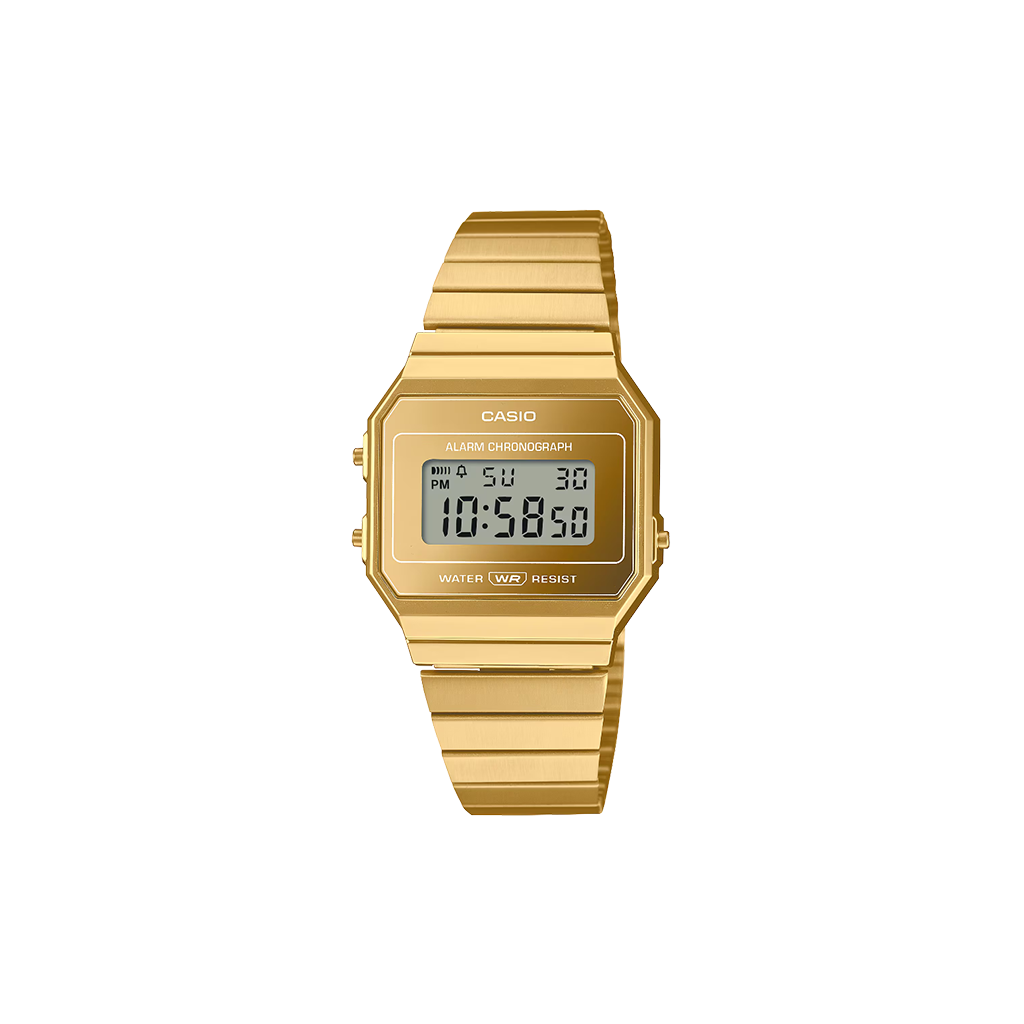 relógio casio vintage iconic totalmente dourado