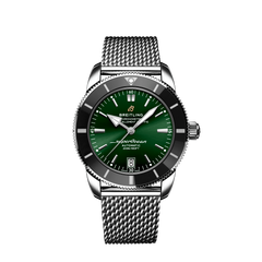 Relógio Superocean Heritage B20 Automatic prateado com mostrador verde