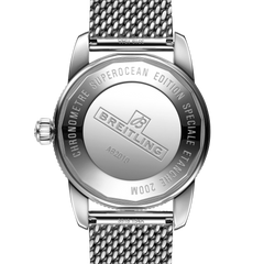 Tampa prateada do mostrador do relógio Superocean Heritage B20 Automatic prateado com mostrador azul