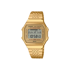 Relógio Casio Vintage Connect  totalmente dourado com conectividade ao smartphone