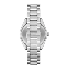 Bracelete do Relógio Armani Federico 41mm prateado com mostrador preto