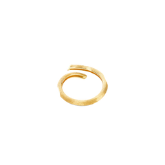 Anel NANIS Libera aberto dourado com pequeno detalhe de diamantes nas duas pontas vista interior