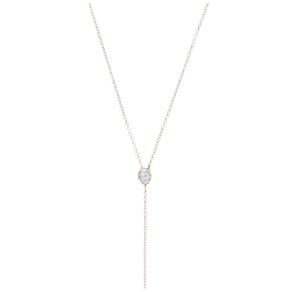 Colar NANIS Dancing Elite dourado com pormenor de união revestido em zircónias