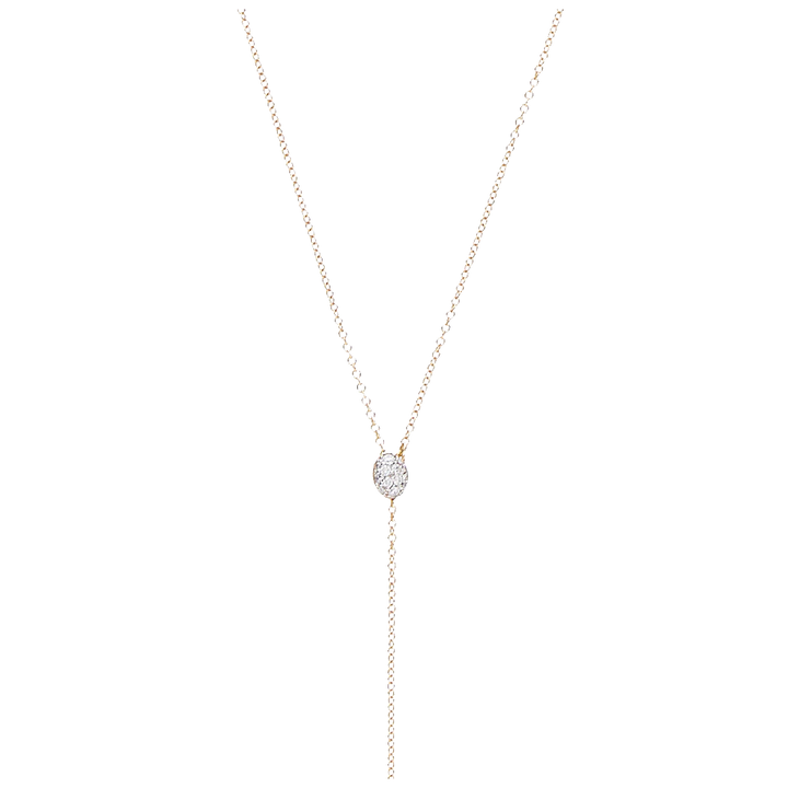 Colar NANIS Dancing Elite dourado com pormenor de união revestido em zircónias