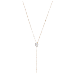 Colar NANIS Dancing Elite dourado com pormenor de união revestido em zircónias