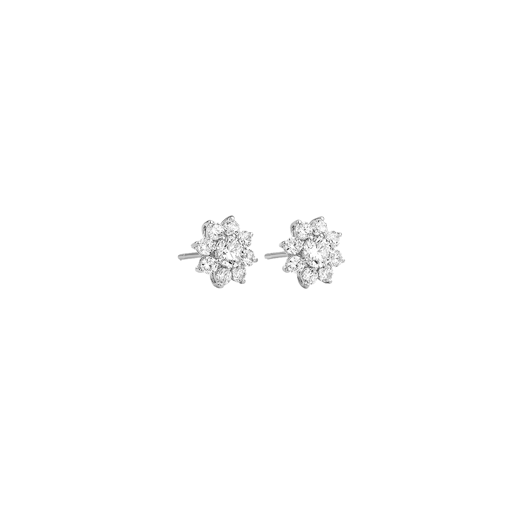 Brincos Diamantes Classic Flor