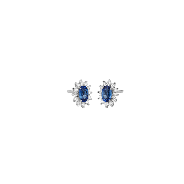 Brincos Diamantes Premium Colors Safira