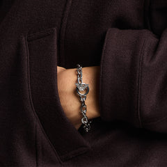 Pulseira Gleaming Duet ID Silver