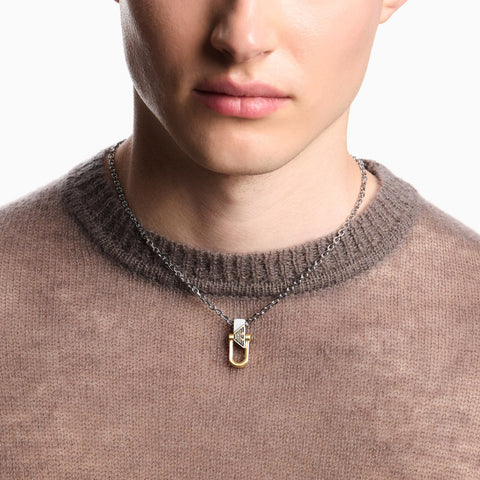 Colar Interlocking Couples Silver-Gold