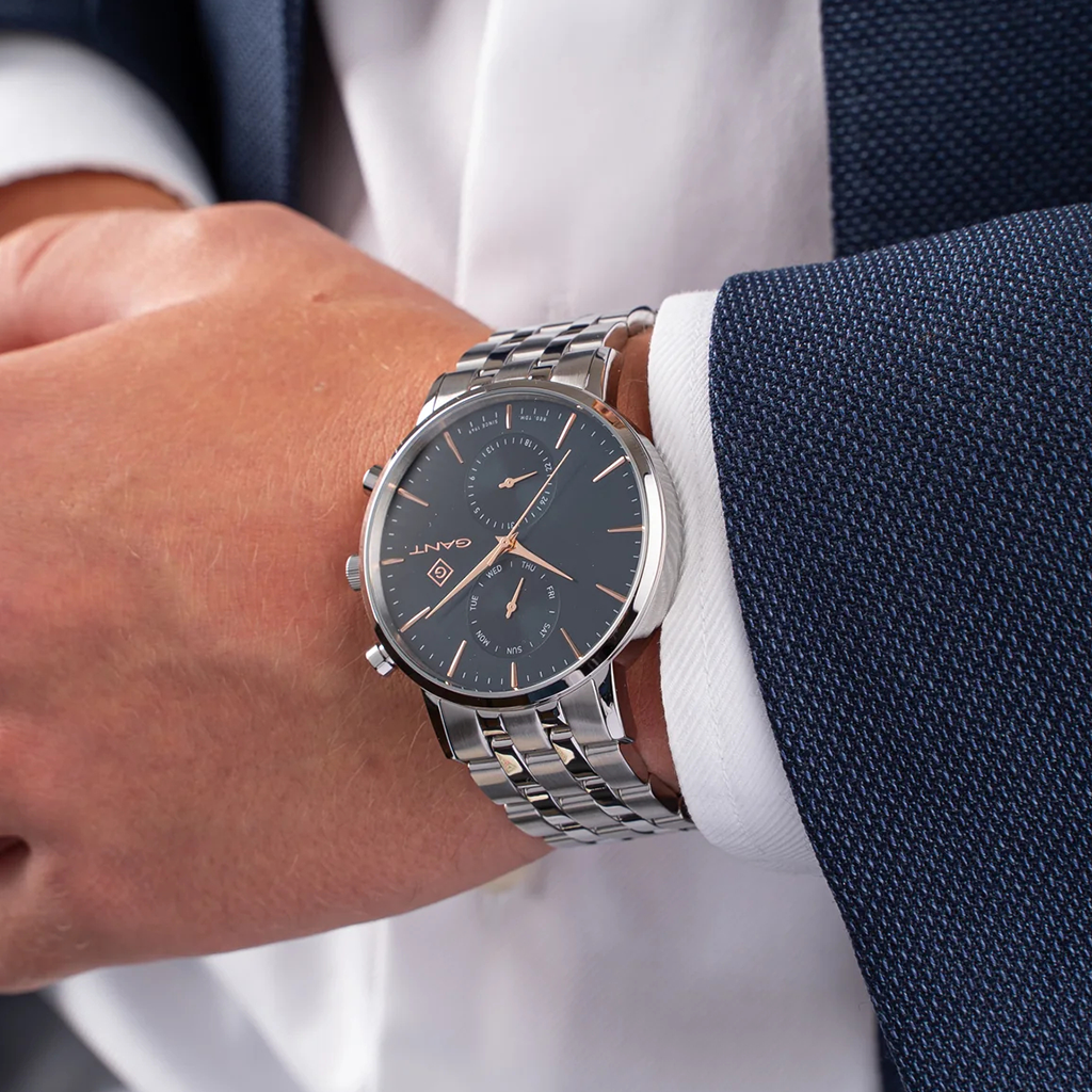 Park Hill Day-Date II Silver-Blue 43.5mm