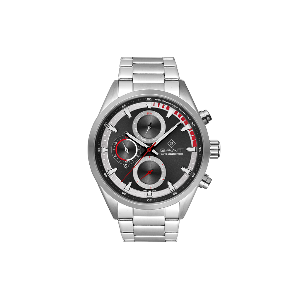 Atlantic City Silver-Gunmetal 44mm