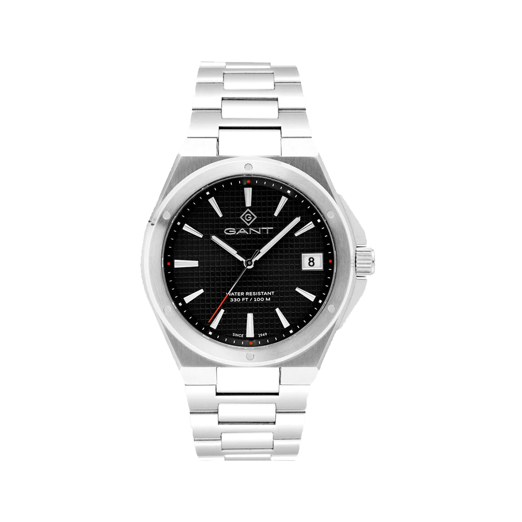 Relógio GANT Marshfiel 41mm totalmente prateado com mostrador preto