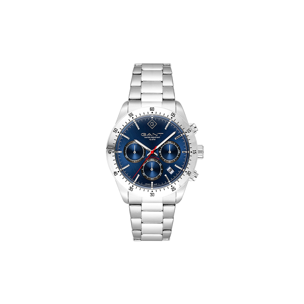 Greenfield Chronograph Silver-Blue 41mm