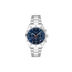 Greenfield Chronograph Silver-Blue 41mm