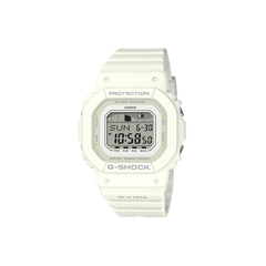relógio casio g-shock g-lide com pulseira, caixa e mostrador branco