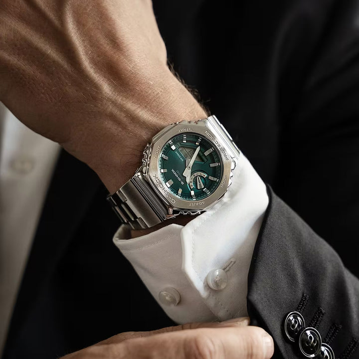 G-Shock G-Steel Silver-Aqua Green