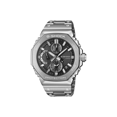 Relógio Casio G-Shock Classic totalmente prateado e mostrador preto