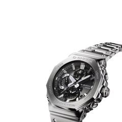 Mostrador preto do relógio Casio G-Shock Classic totalmente prateado