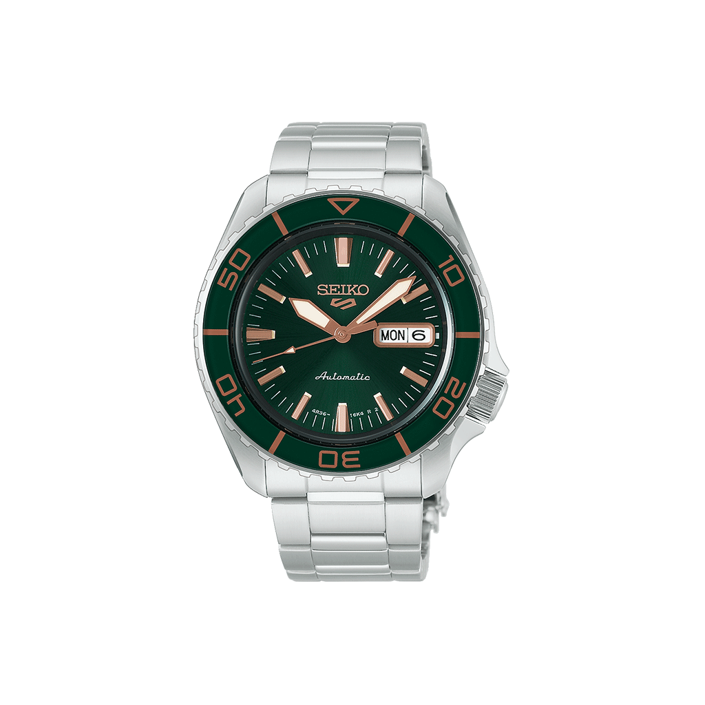 5 Sports SKX Suits Style Silver-Green 42.5mm