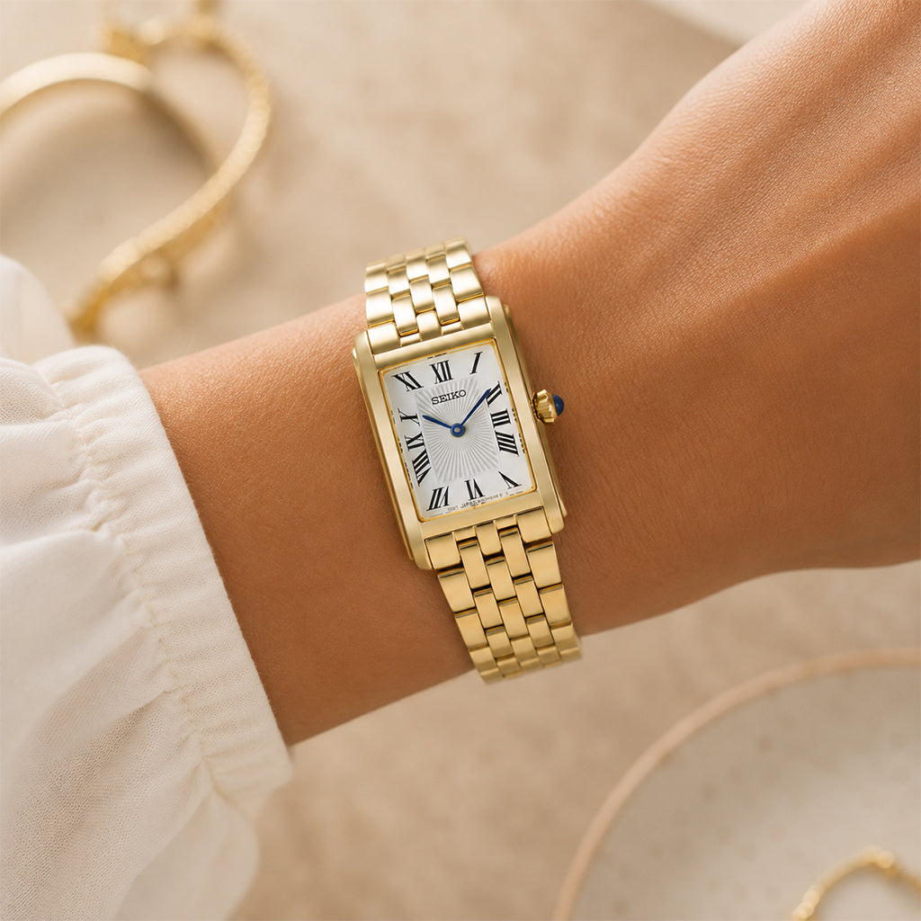 Ladies Gold White 22.2mm
