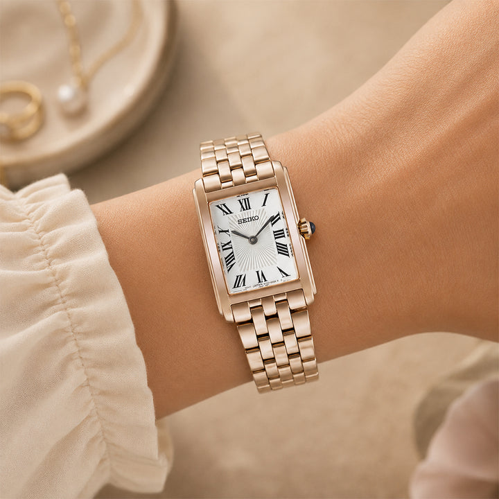 Ladies RoseGold White 22.2mm