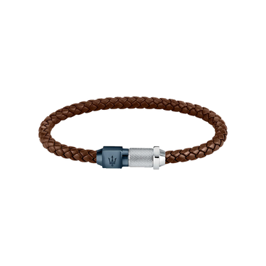 Pulseira Gioielli Leather Brown Dual-Tone